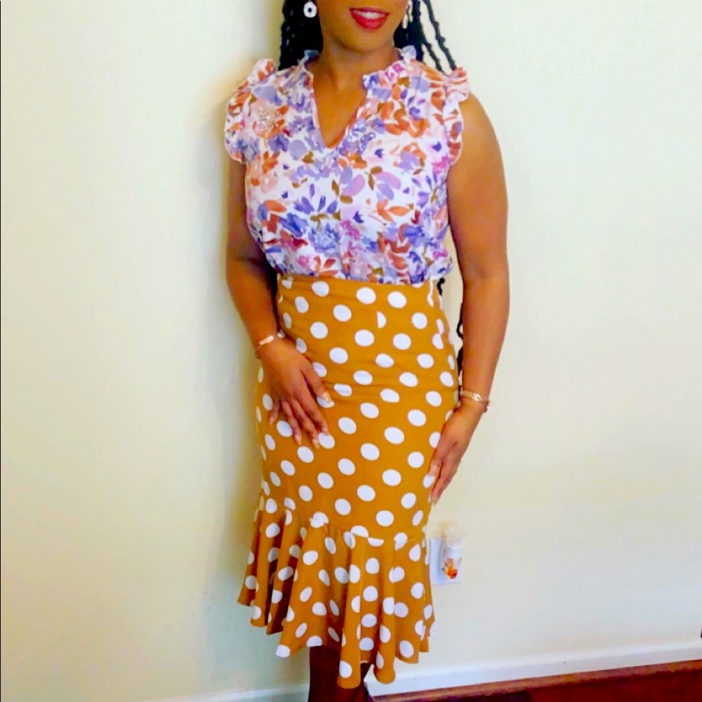 Poka Dot Mermaid Skirt